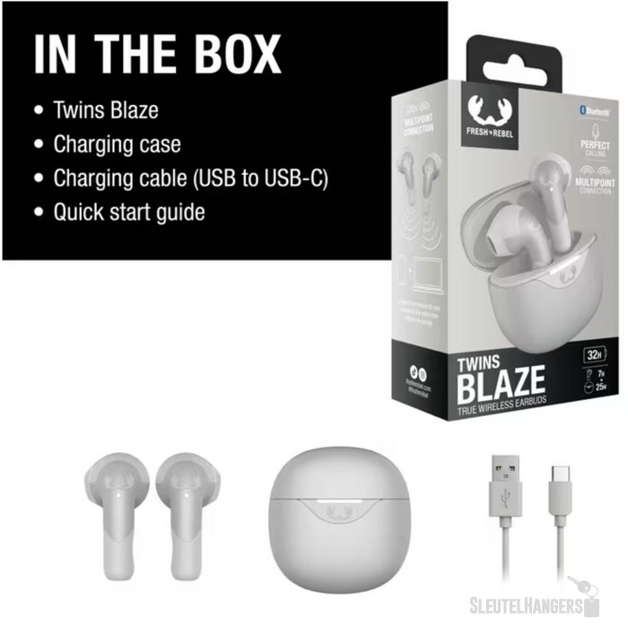 3TW2200 I Fresh 'n Rebel Twins Blaze - True Wireless oordopjes met ENC Lichtgrijs
