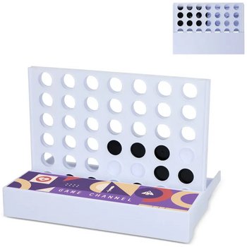 4 op een rij spel van gerecyclede materialen wit