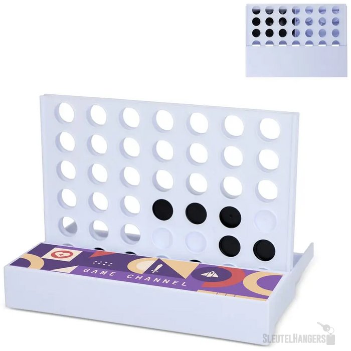 4 op een rij spel van gerecyclede materialen