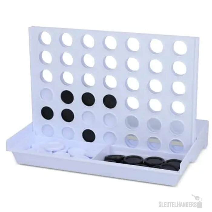 4 op een rij spel van gerecyclede materialen wit