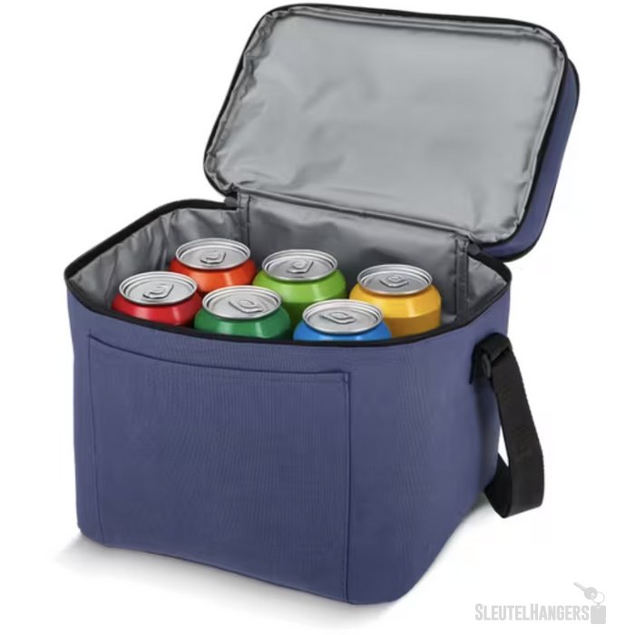 600D gerecycled PET koeltas met twee vakken Blauw