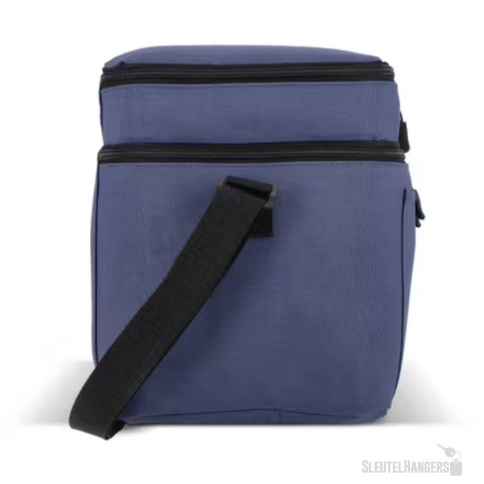 600D gerecycled PET koeltas met twee vakken Blauw