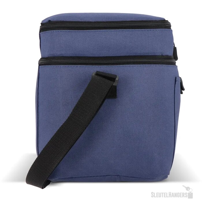 600D gerecycled PET koeltas met twee vakken Blauw