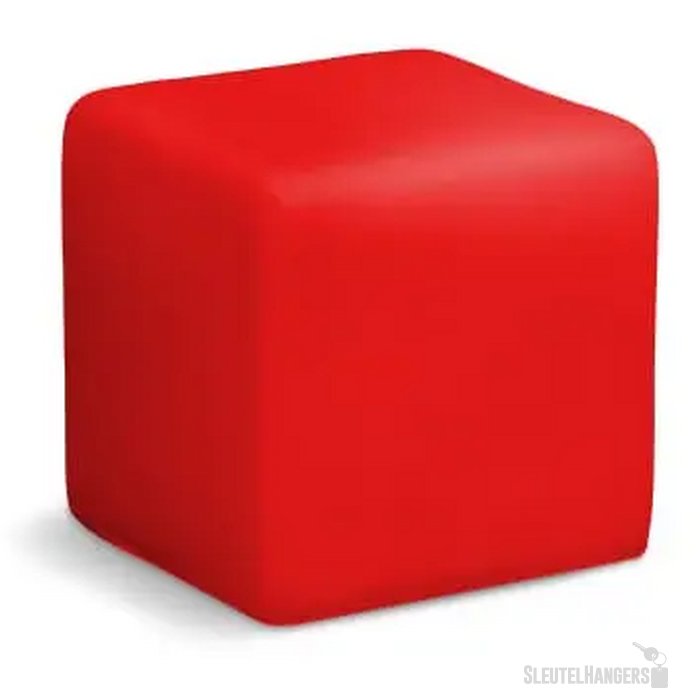 Anti-stress vierkant rood