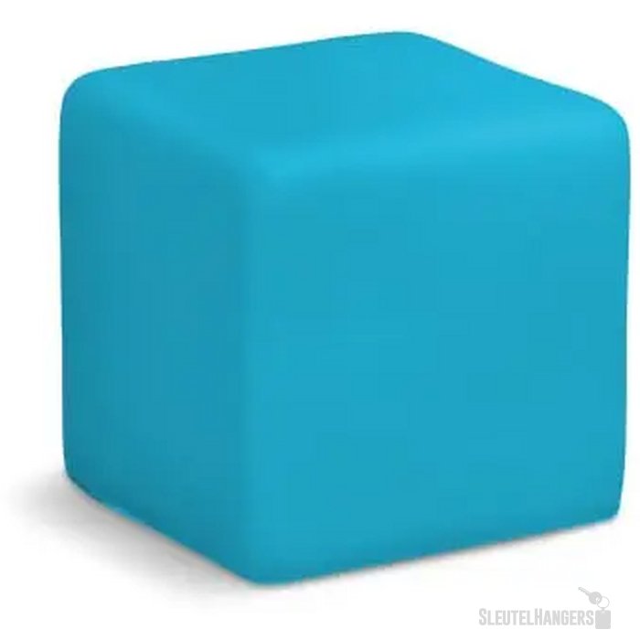 Anti-stress vierkant lichtblauw