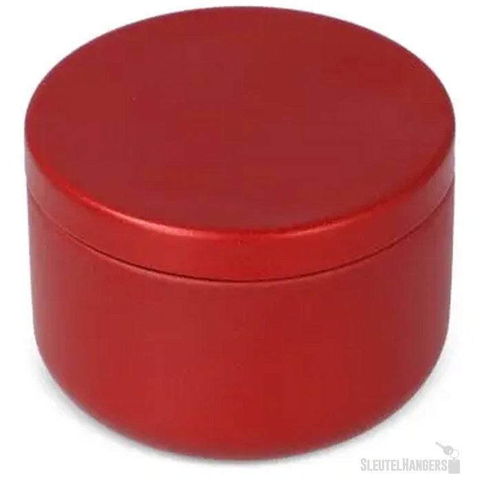 Asana plantaardige kaars in gerecycled blik rood