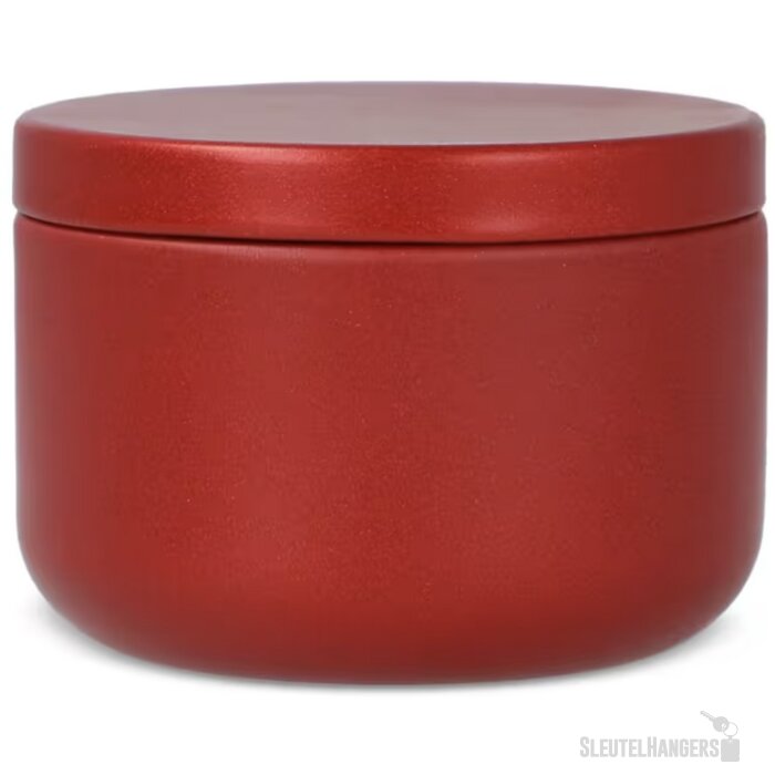 Asana plantaardige kaars in gerecycled blik rood