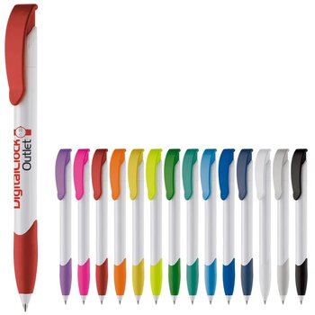 Balpen Apollo hardcolour wit / rood