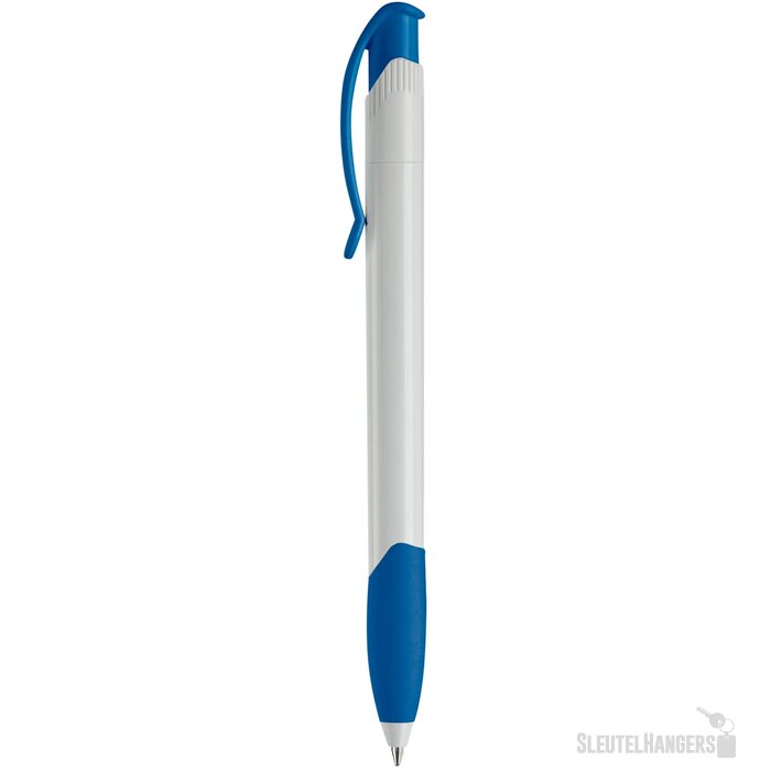 Balpen Apollo hardcolour wit / koningsblauw