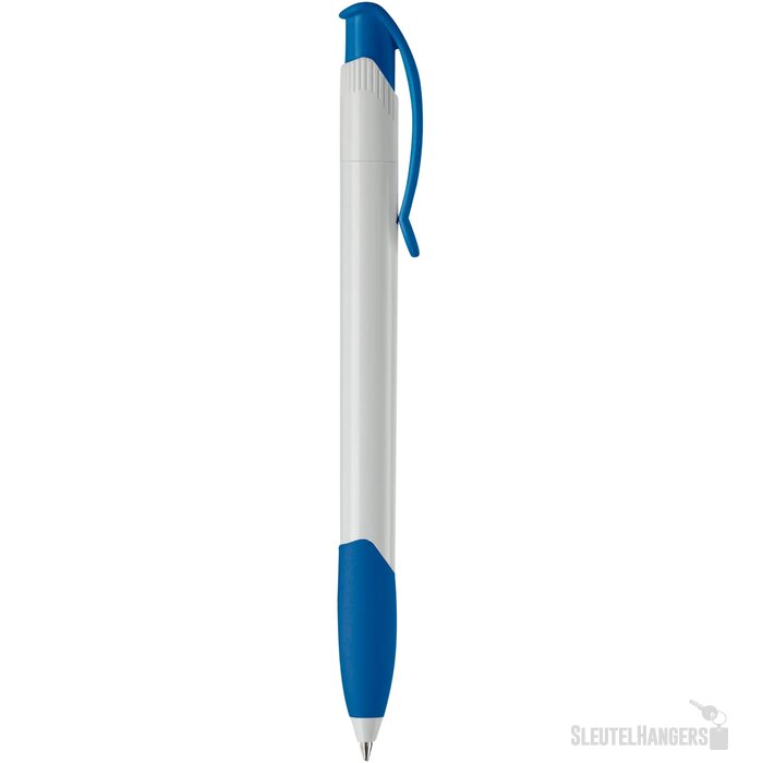 Balpen Apollo hardcolour wit / koningsblauw