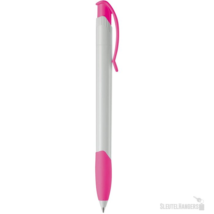 Balpen Apollo hardcolour wit / roze