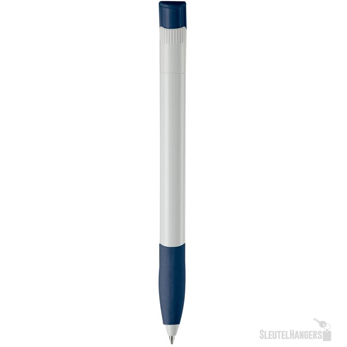 Balpen Apollo hardcolour wit / donkerblauw