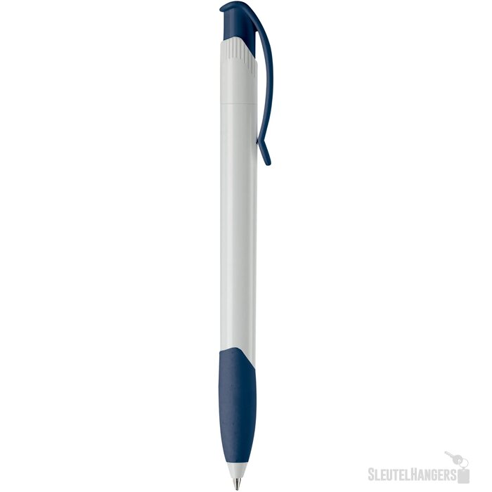 Balpen Apollo hardcolour wit / donkerblauw