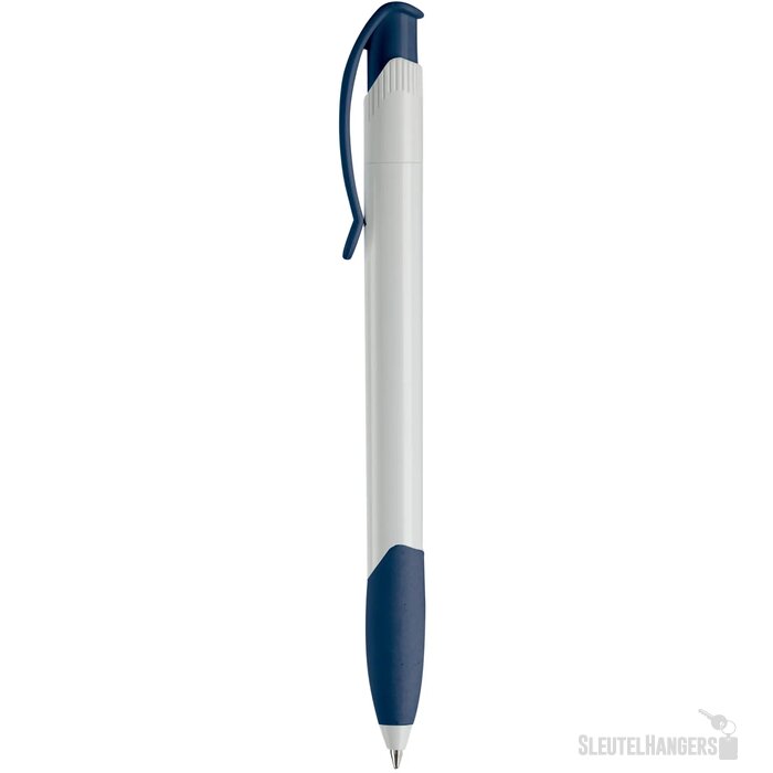 Balpen Apollo hardcolour wit / donkerblauw