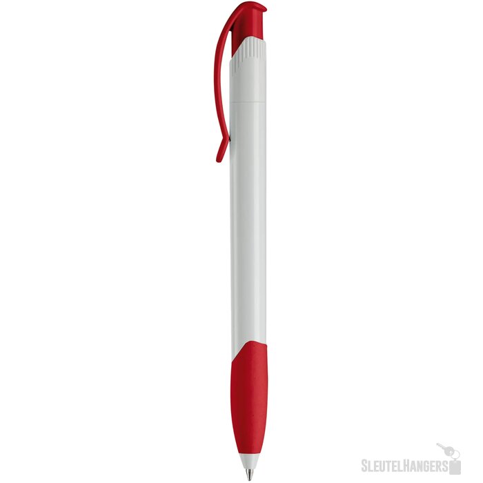 Balpen Apollo hardcolour wit / rood