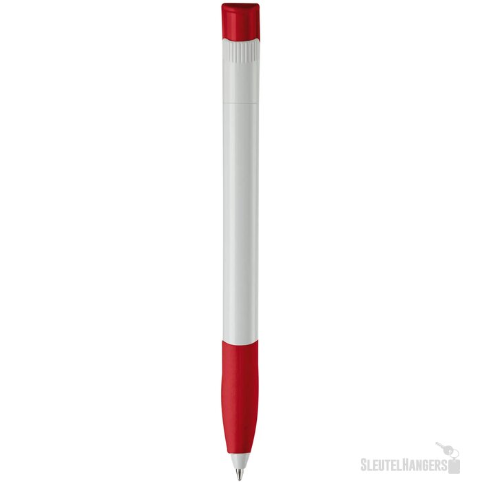 Balpen Apollo hardcolour wit / rood