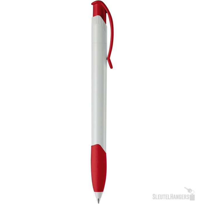 Balpen Apollo hardcolour wit / rood