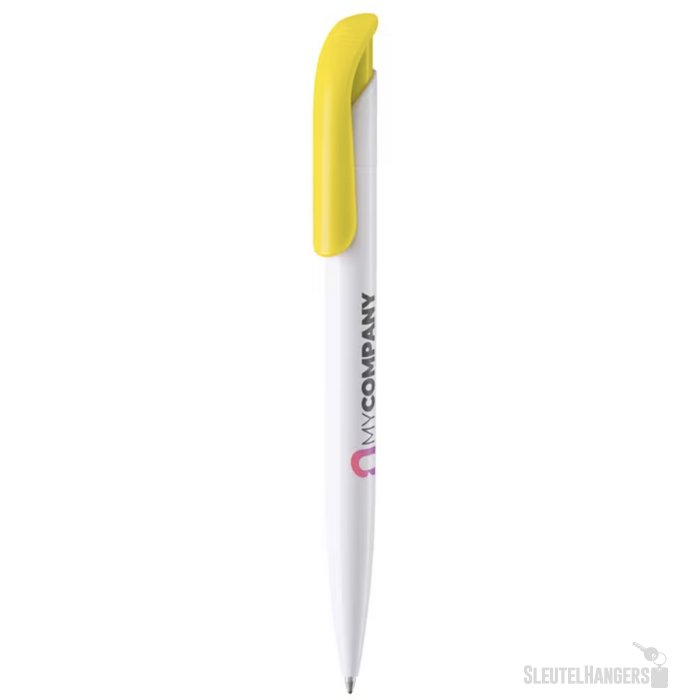 Balpen Atlas hardcolour wit / geel