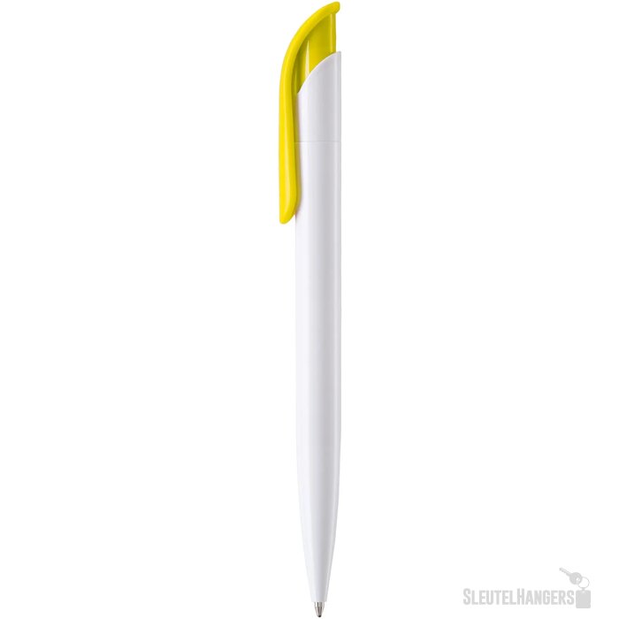 Balpen Atlas hardcolour wit / geel