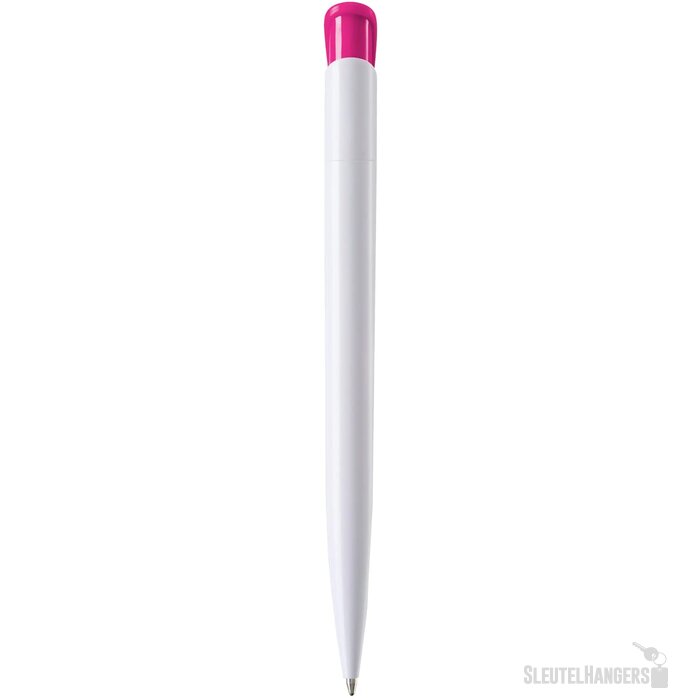 Balpen Atlas hardcolour wit / roze