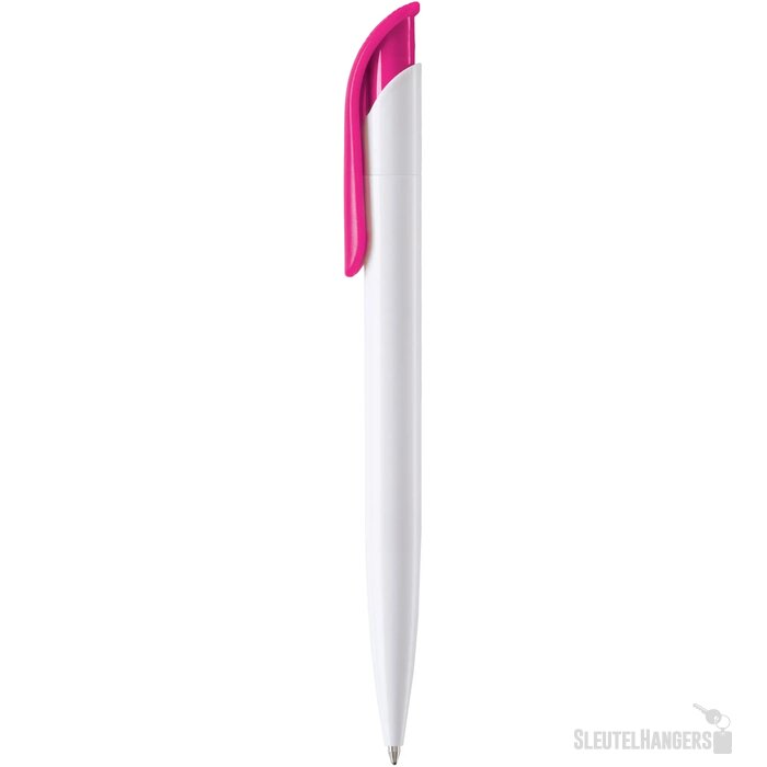 Balpen Atlas hardcolour wit / roze