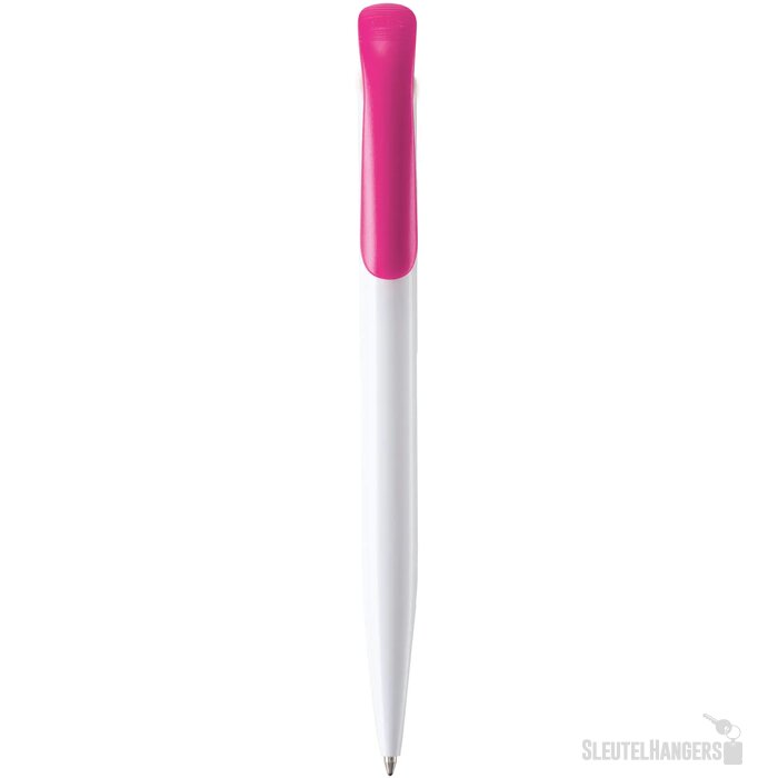 Balpen Atlas hardcolour wit / roze