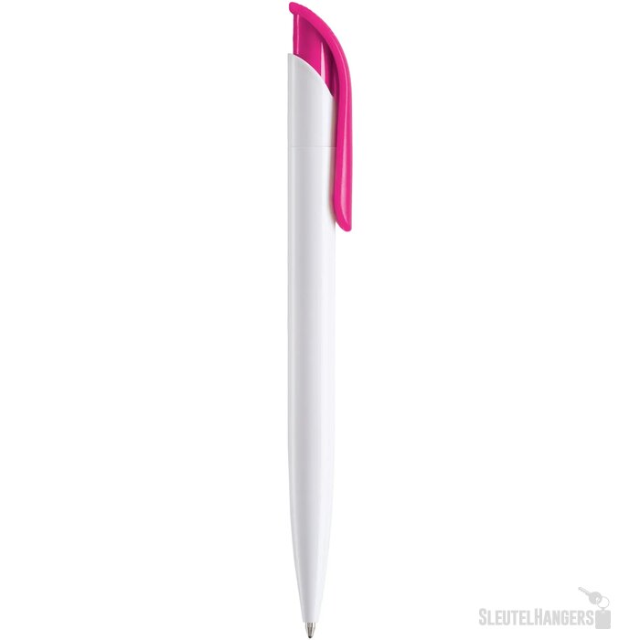 Balpen Atlas hardcolour wit / roze
