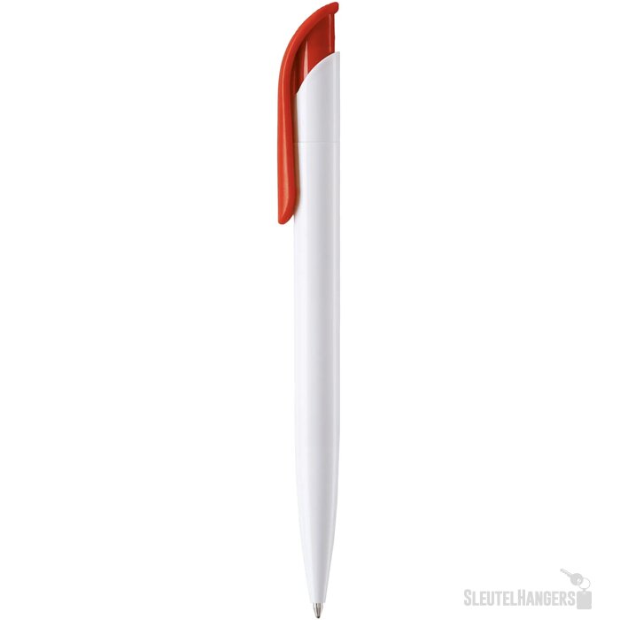 Balpen Atlas hardcolour wit / rood