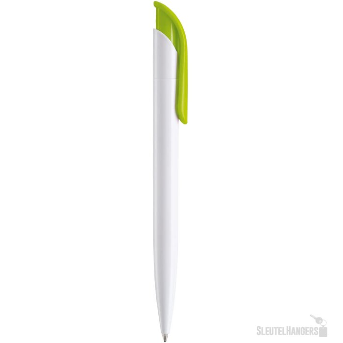 Balpen Atlas hardcolour wit / lichtgroen