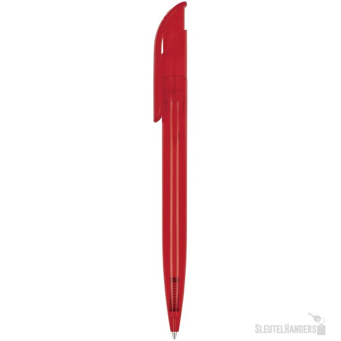 Balpen Atlas transparant transparant / rood