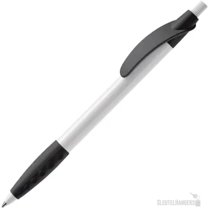 Balpen Cosmo grip hardcolour wit / zwart