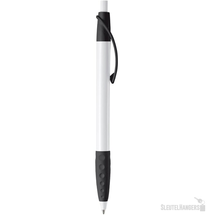 Balpen Cosmo grip hardcolour wit / zwart