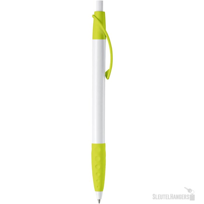 Balpen Cosmo grip hardcolour wit / lichtgroen