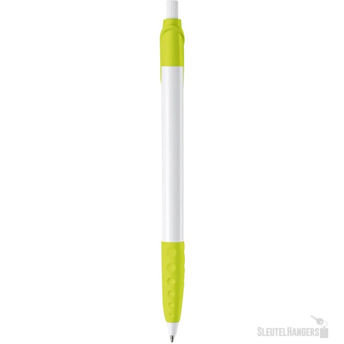 Balpen Cosmo grip hardcolour wit / lichtgroen