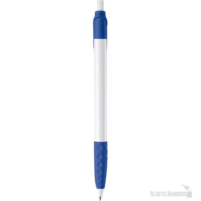 Balpen Cosmo grip hardcolour wit / koningsblauw