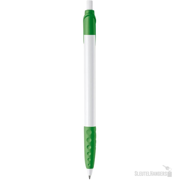 Balpen Cosmo grip hardcolour wit / groen