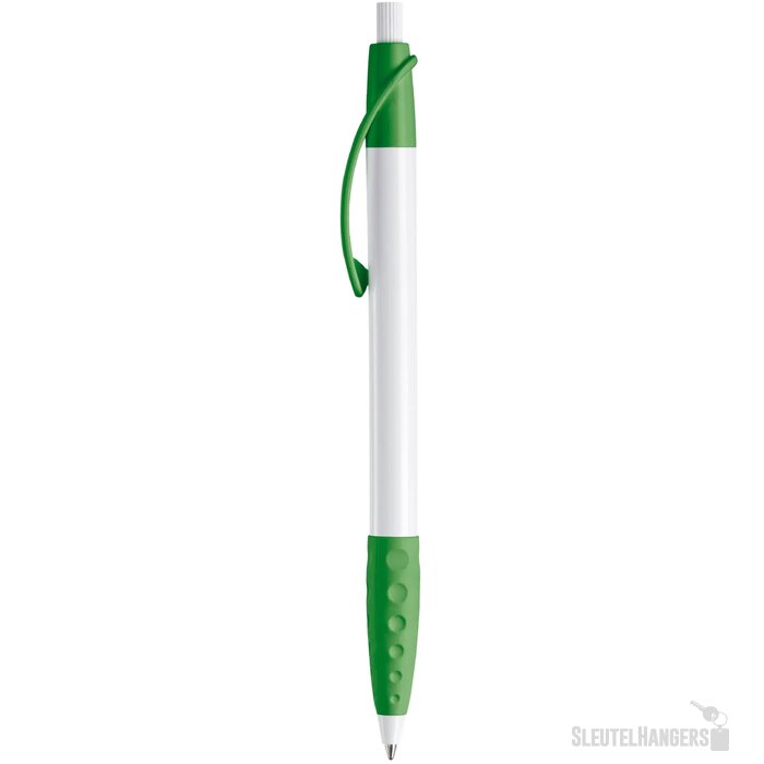 Balpen Cosmo grip hardcolour wit / groen