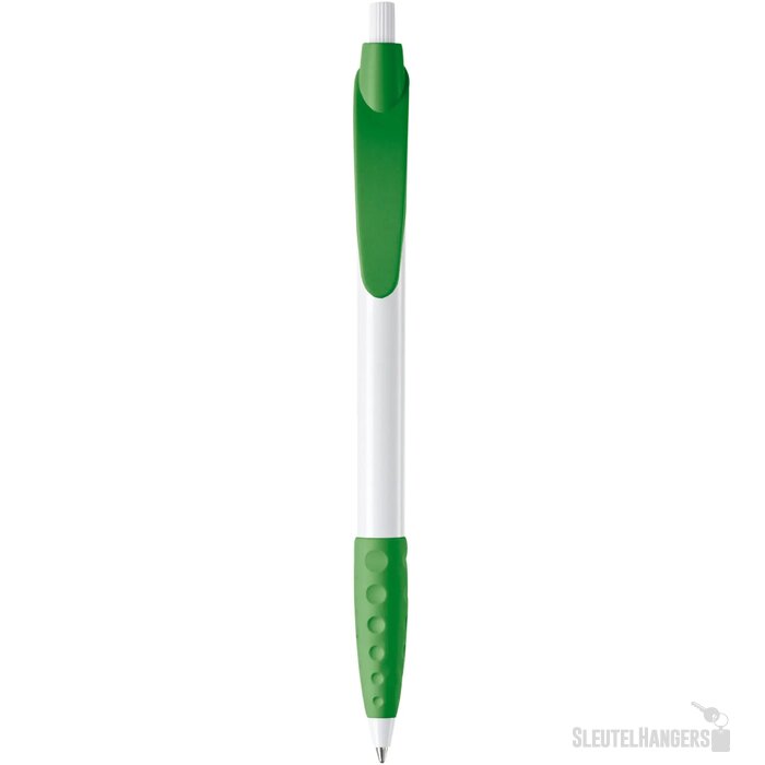 Balpen Cosmo grip hardcolour wit / groen