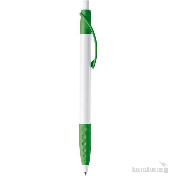 Balpen Cosmo grip hardcolour wit / groen