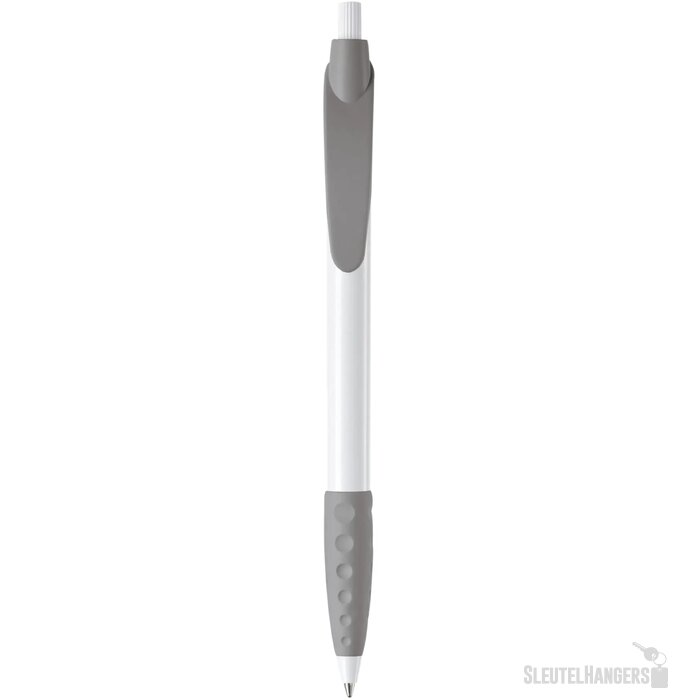 Balpen Cosmo grip hardcolour wit / zilver