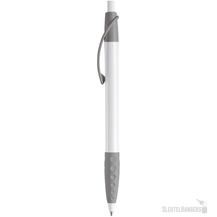 Balpen Cosmo grip hardcolour wit / zilver