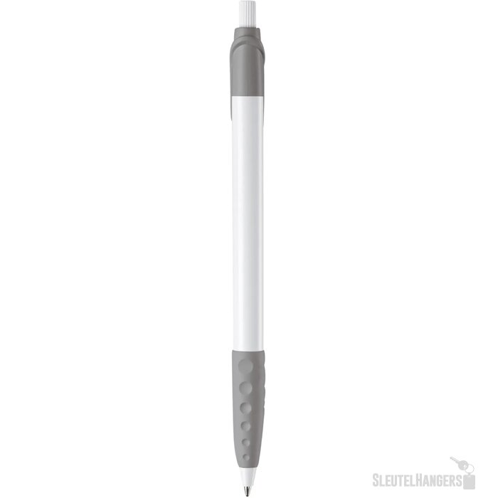 Balpen Cosmo grip hardcolour wit / zilver