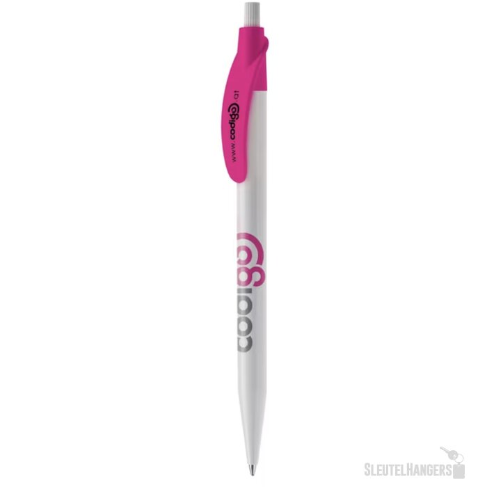 Balpen Cosmo hardcolour wit / roze