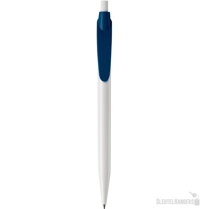 Balpen Cosmo hardcolour wit / donkerblauw