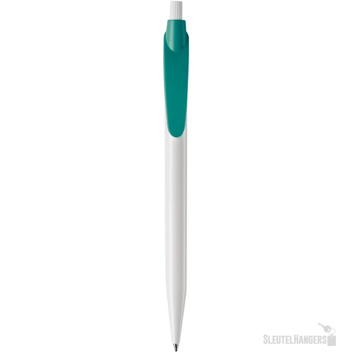 Balpen Cosmo hardcolour wit / turquoise