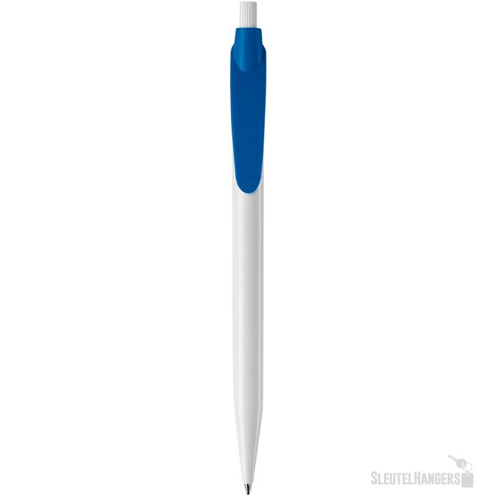 Balpen Cosmo hardcolour wit / koningsblauw
