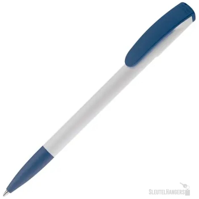 Balpen Deniro hardcolour wit / donkerblauw