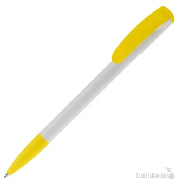 Balpen Deniro hardcolour wit / geel