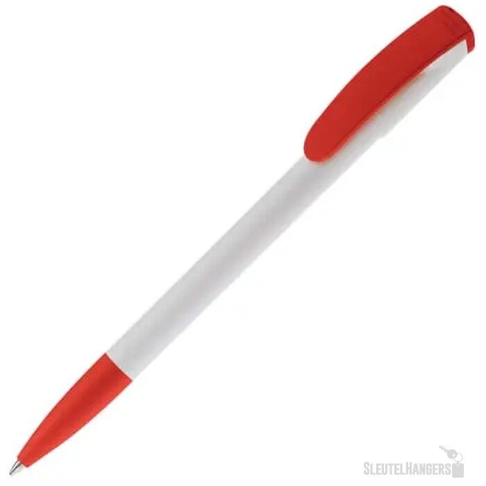 Balpen Deniro hardcolour wit / rood