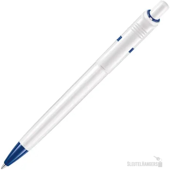 Balpen Ducal hardcolour wit / donkerblauw